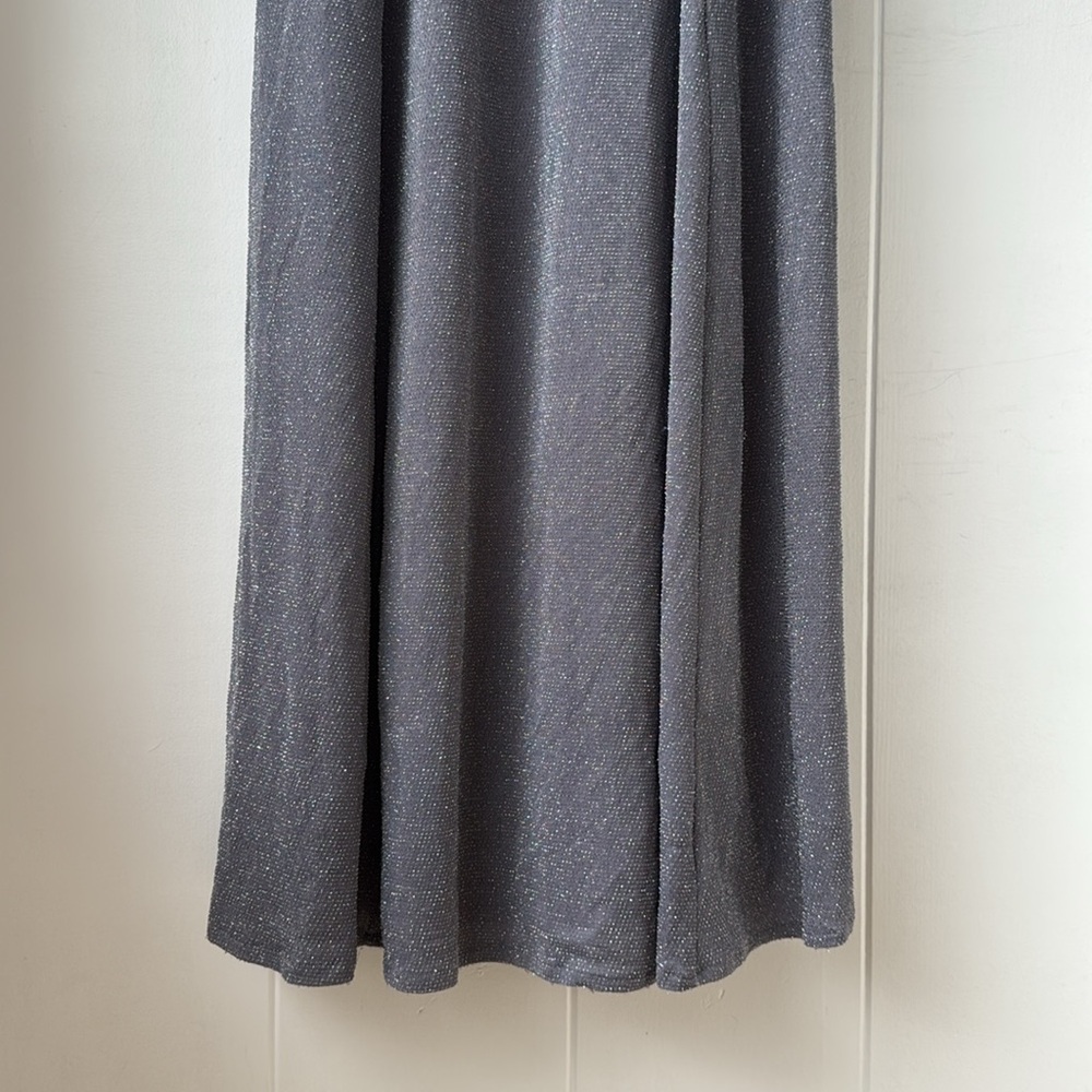 Show Me Your Mumu Renee Ruffle Maxi Dress Dancing Queen Smoke Grey Bridesmaid - Picture 6 of 10